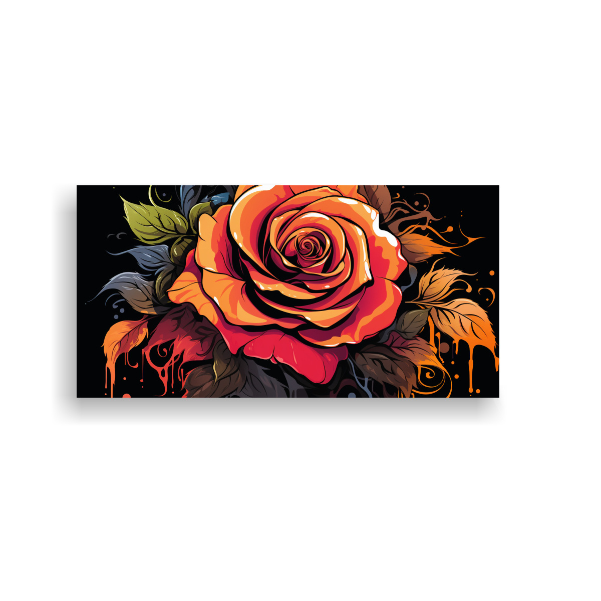 pintura-en-bastidor-cuadro-alegre-de-rosa-estilo-graffiti