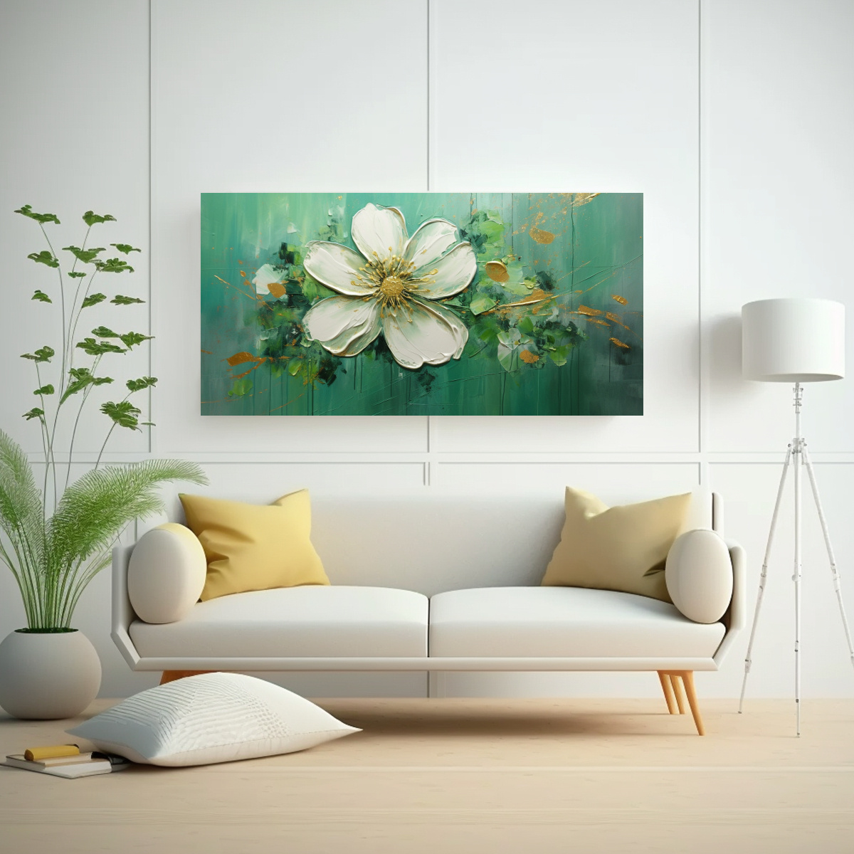 pintura-en-bastidor-de-flores-verdes-en-estilo-de-sala-1