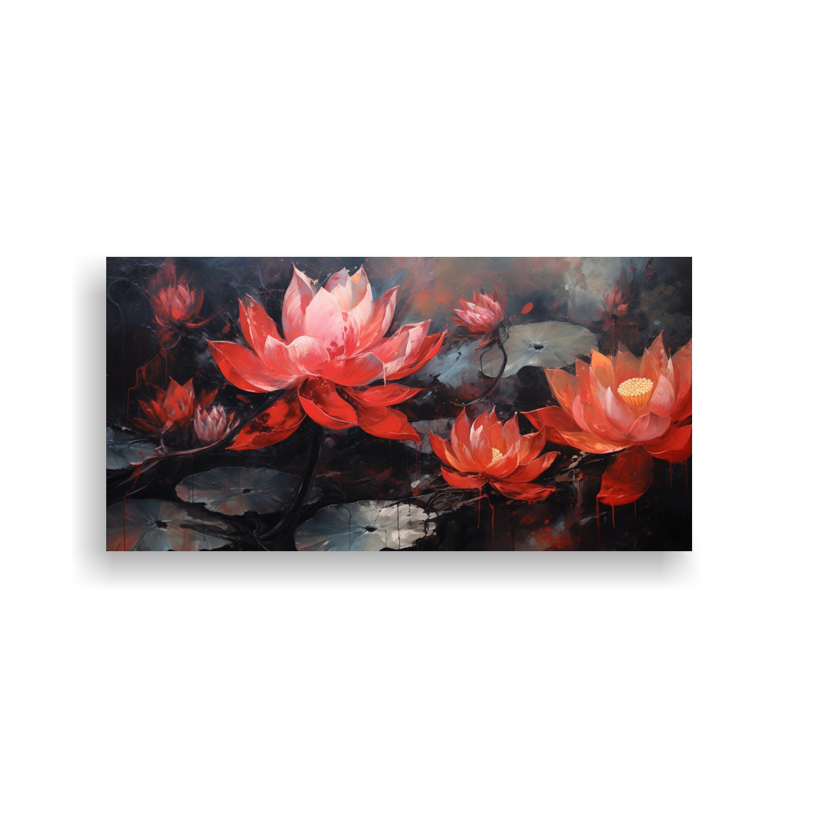 pintura-en-bastidor-de-loto-negro-estilo-decorativo-para-oficina