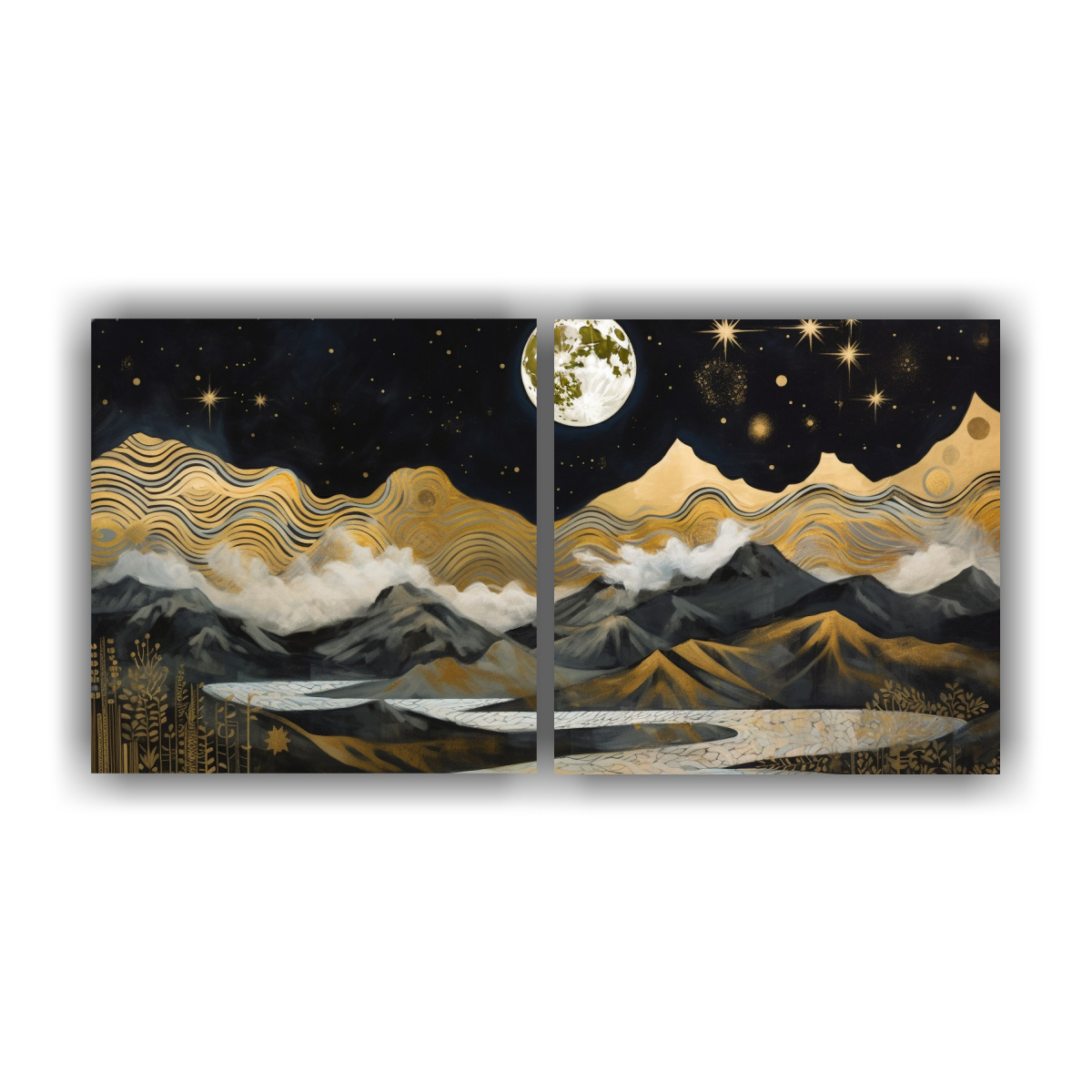 pintura-en-bastidor-de-madera-con-luna-cerca-de-las-monta-as-