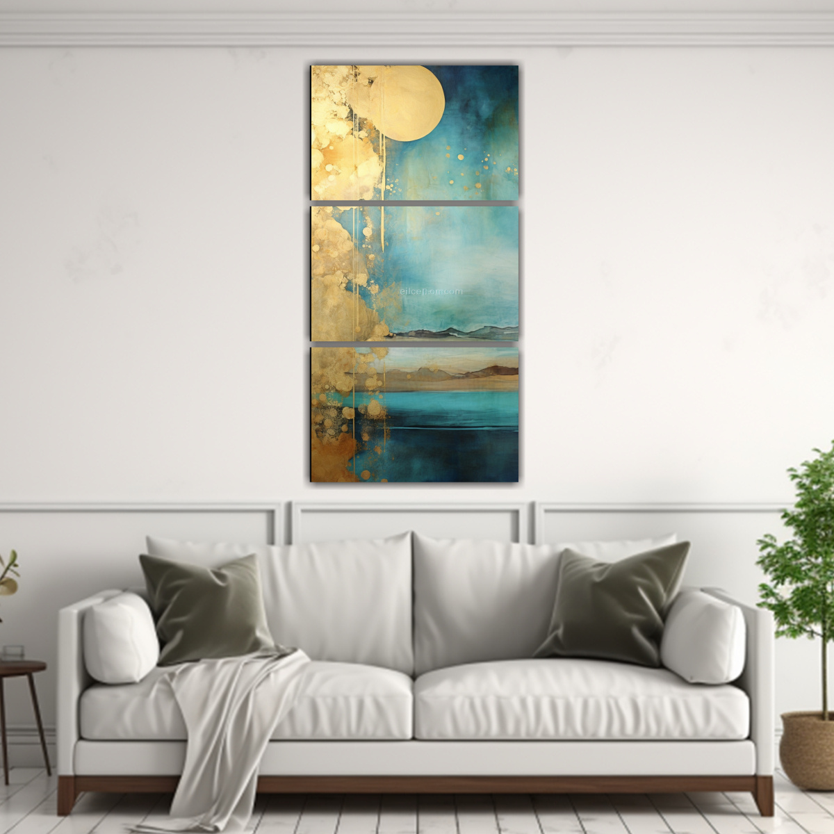 pintura-en-bastidor-de-tonos-nicos-en-oro-y-acuarela-en-decoraciones-1