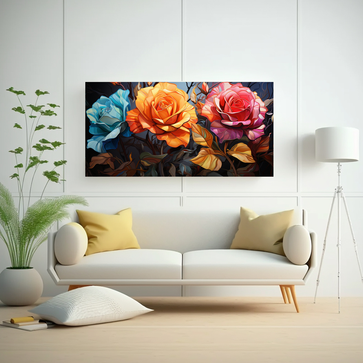 pintura-en-bastidor-rosas-h-bridas-de-t-con-flores-de-arte-pop-de-patr-n-intenso-1