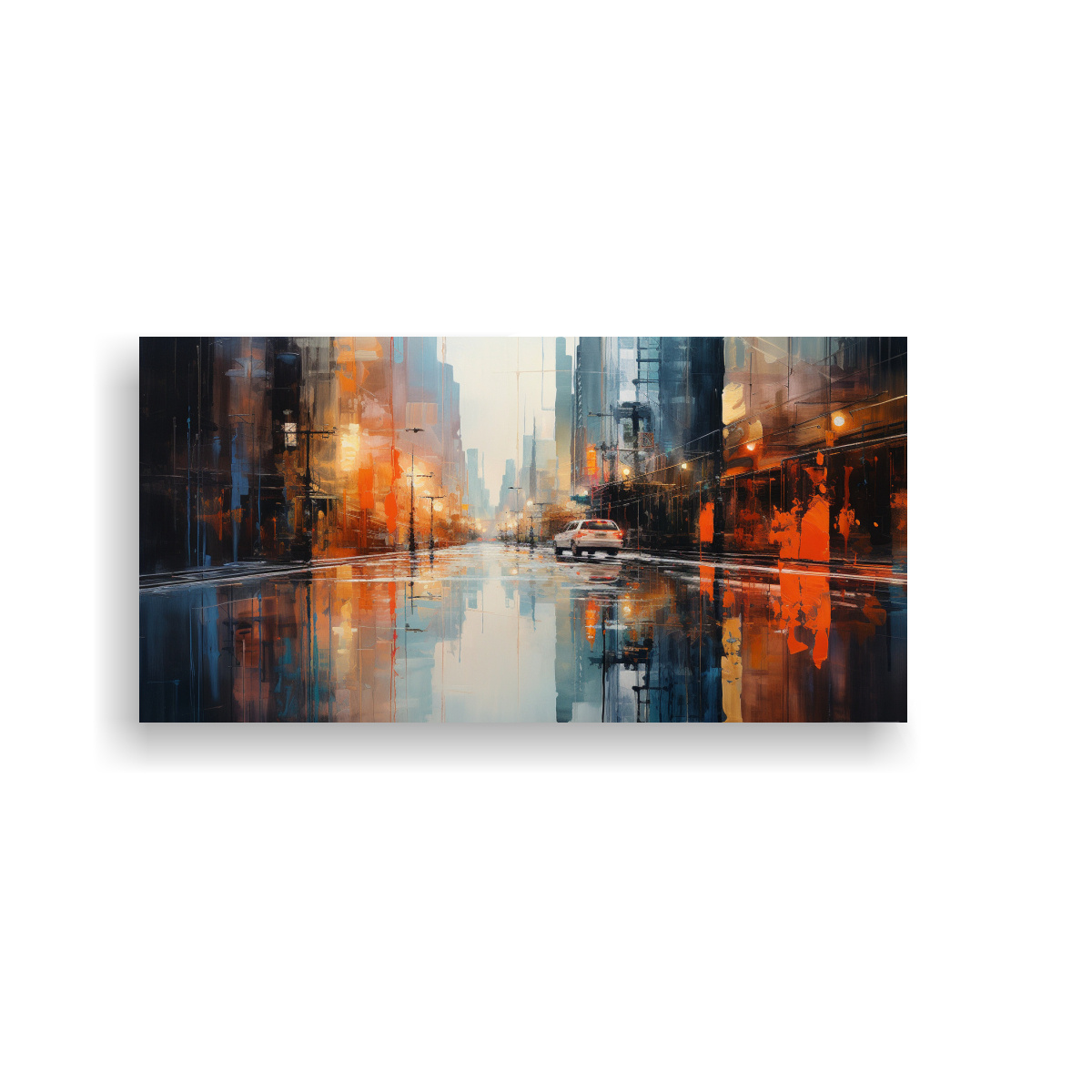 pintura-en-bastidor-urbana-abstracta-con-reflejos-en-la-calle-mojada-por-la-lluvia