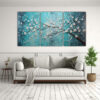 pintura-en-lienzo-adorable-de-cerezos-turquesas-en-tres-tonos-de-arte-de-pared-1