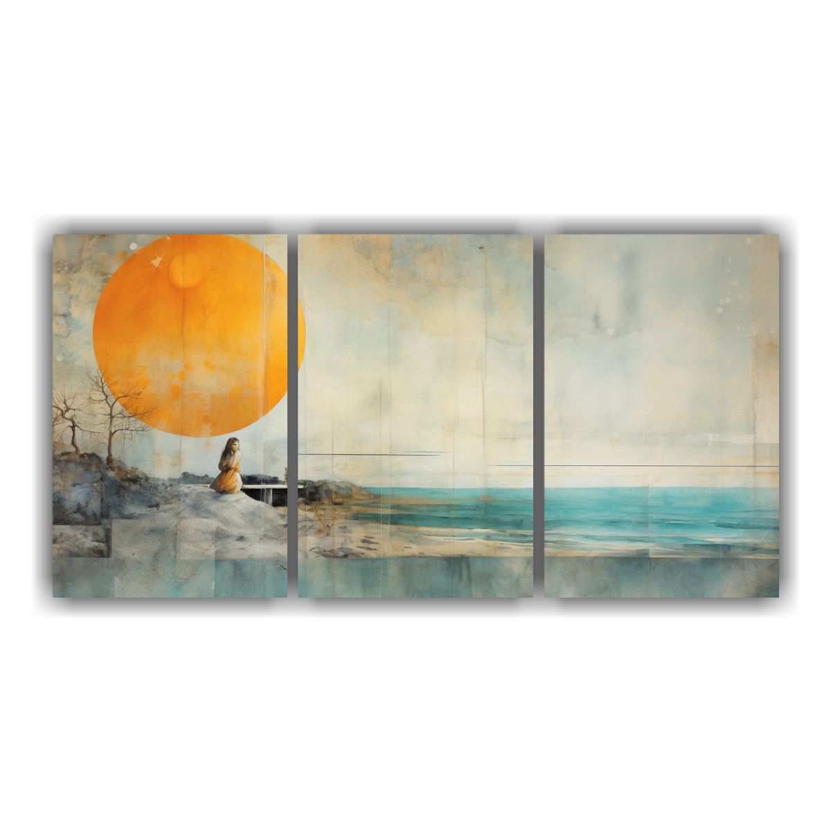 pintura-en-lienzo-c-lidos-elegancia-con-acuarela-naranja-turquesa-y-plateado