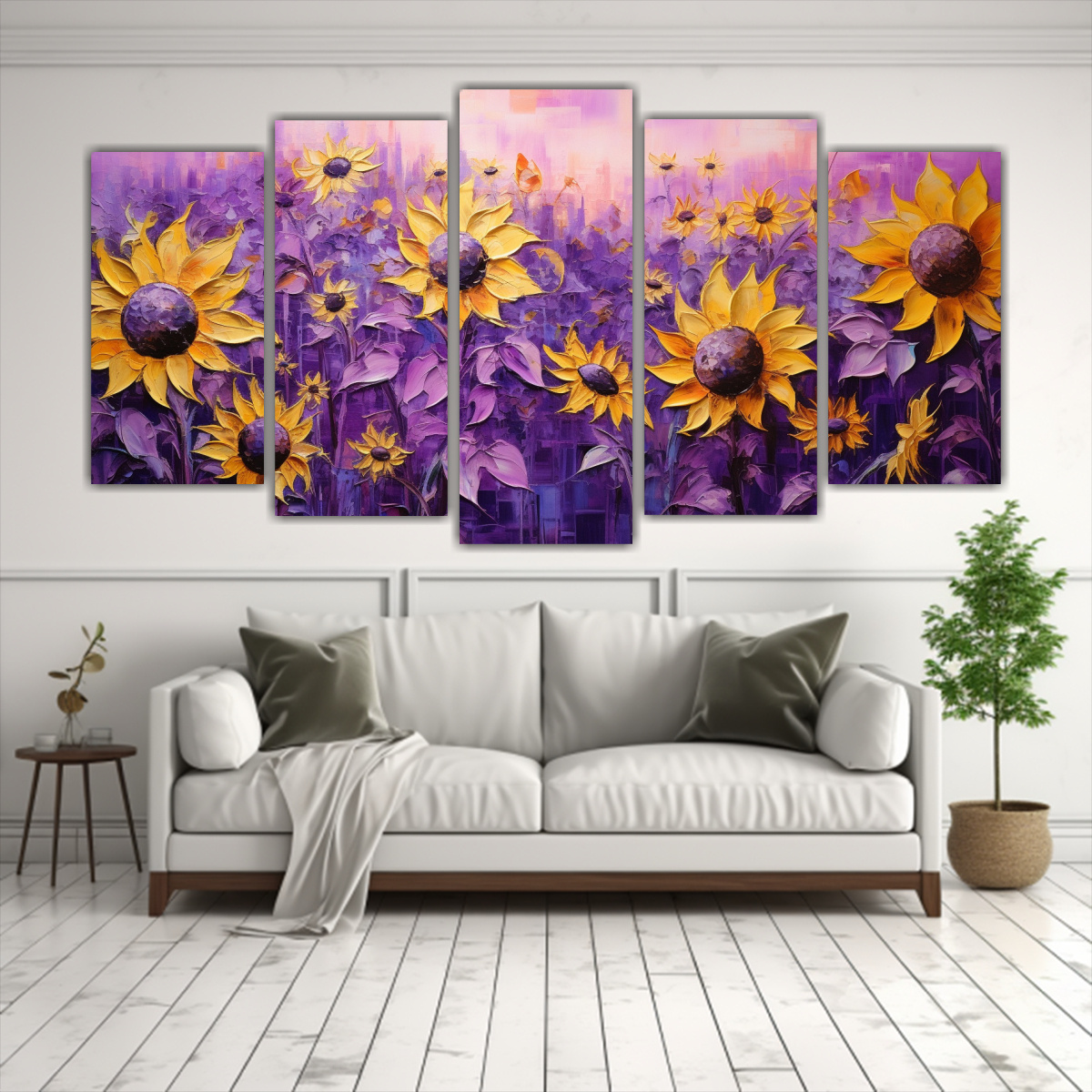 pintura-en-lienzo-con-girasoles-morados-en-el-estilo-de-la-gama-de-colores-cinco-cuadros-1