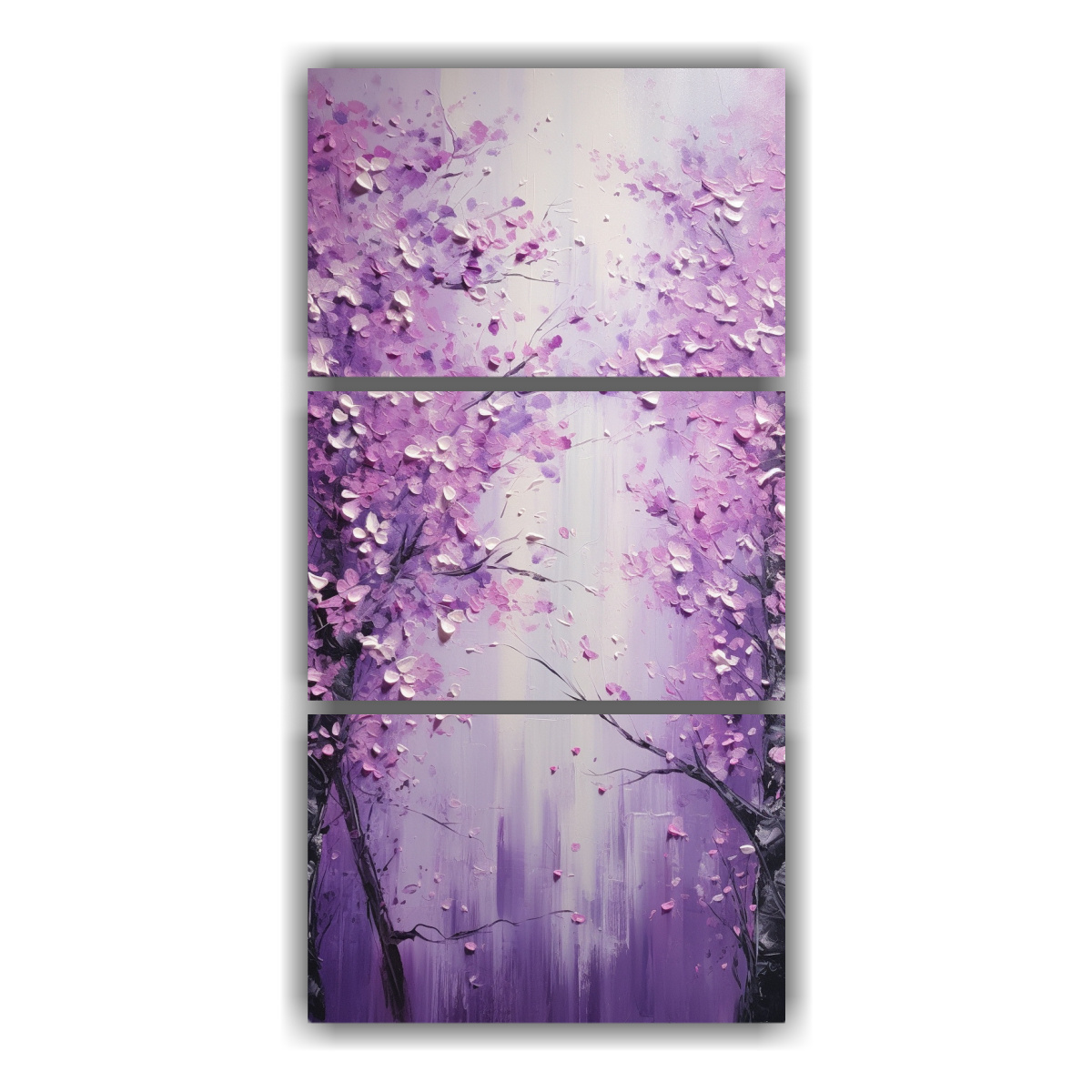 pintura-en-lienzo-de-cerezos-en-flor-morado-de-intensidad-l-neas-finas