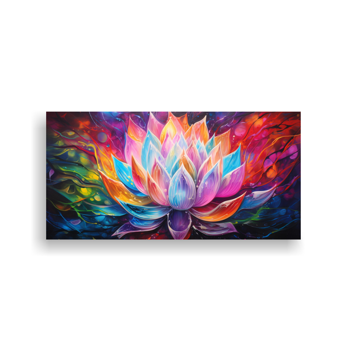 pintura-en-lienzo-de-loto-en-relieve-con-colores-del-arco-ris-en-la-decoraci-n