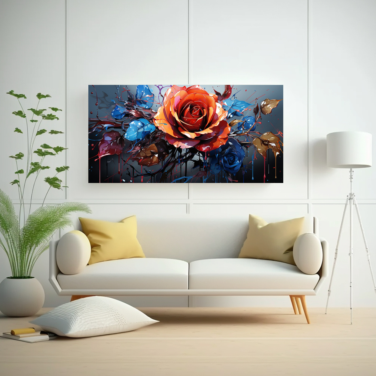 pintura-en-lienzo-de-tela-con-rosa-de-colores-y-goteos-en-los-p-talos-1