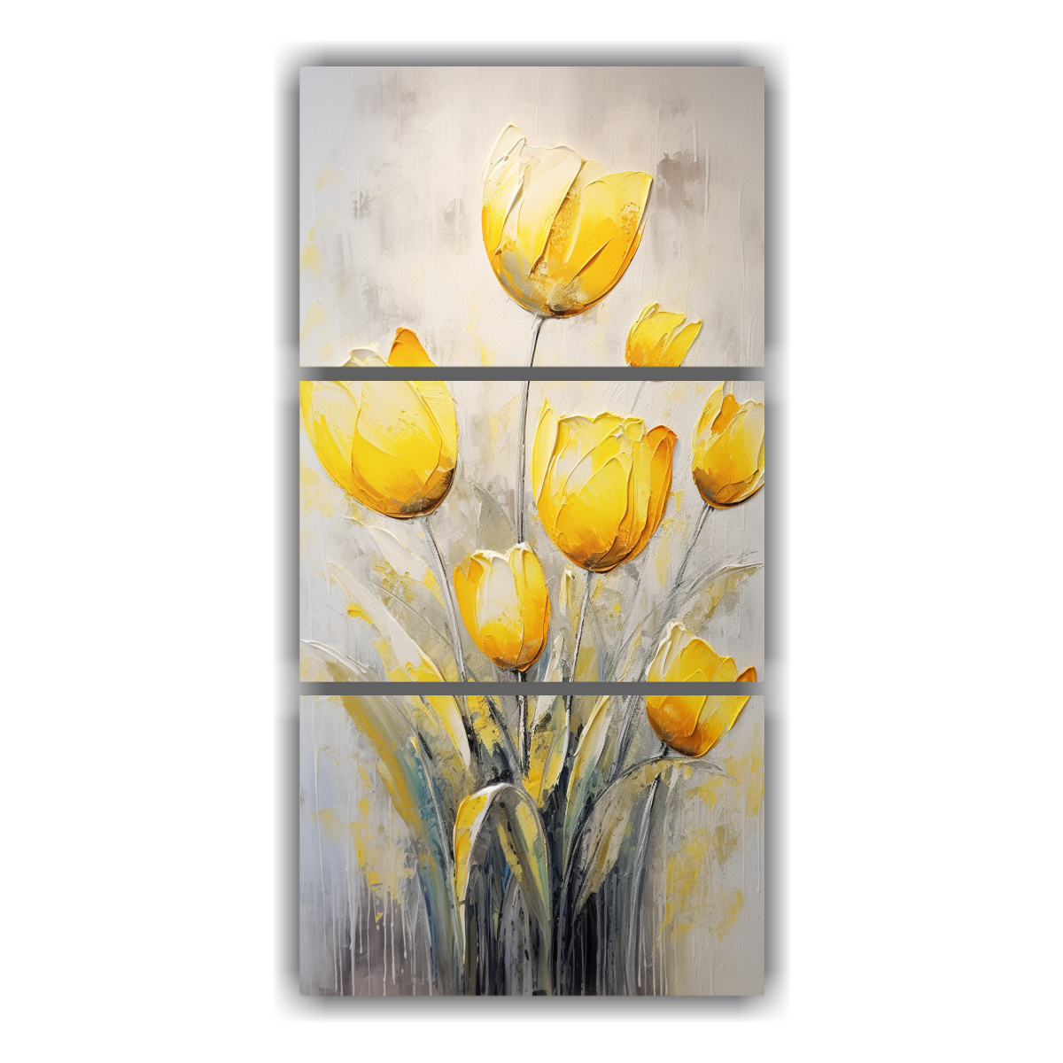 pintura-en-lienzo-de-tr-ptico-cuadro-visual-de-tulipanes-amarillos-en-el-estilo-de-pinturas-decorativas