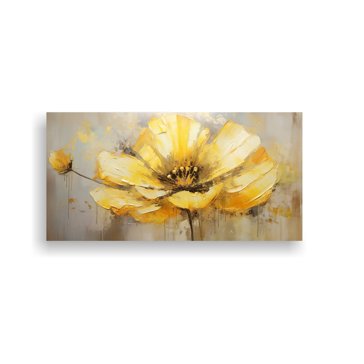 pintura-en-lienzo-estilo-abstracto-estrellado-de-una-flor-amarilla