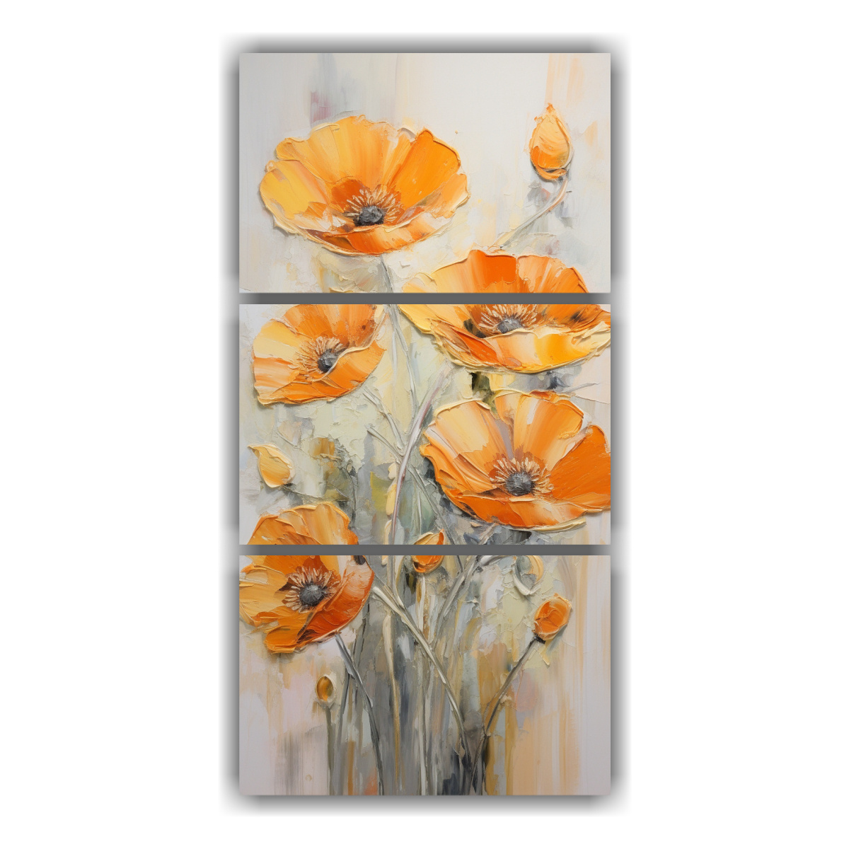 pintura-en-lienzo-estilo-calidos-adorno-con-amapolas-naranjas-en-lienzo