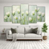 pintura-en-lienzo-estilo-cinco-artes-acuarela-estrellados-a-green-tulips-1