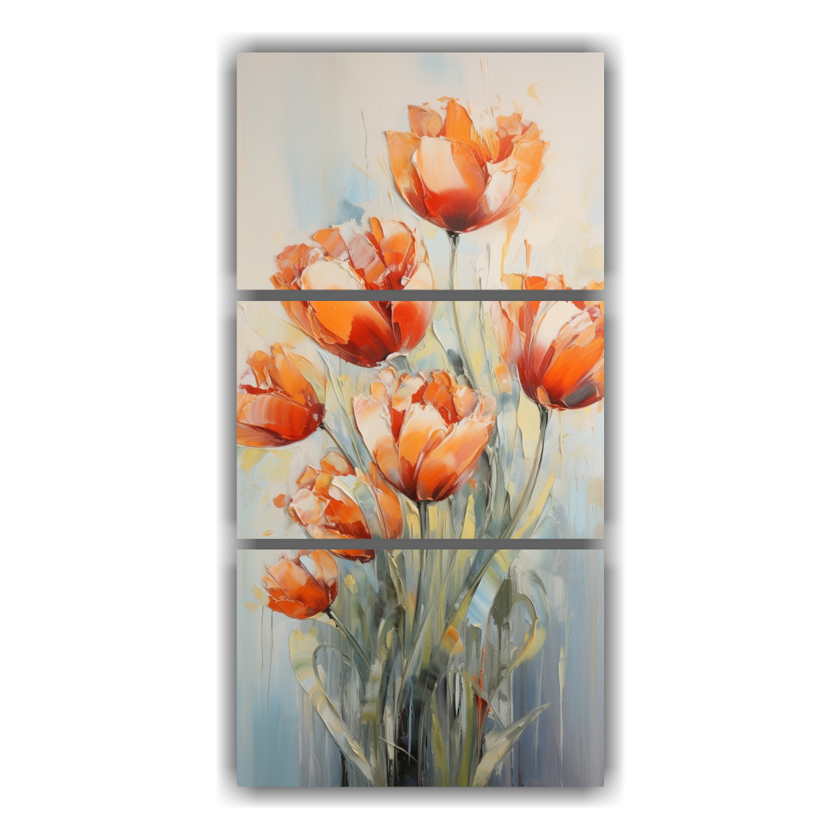 pintura-en-lienzo-estilo-decorativo-de-tulipanes-naranjas-como-tres-artes-hermoso-interiores