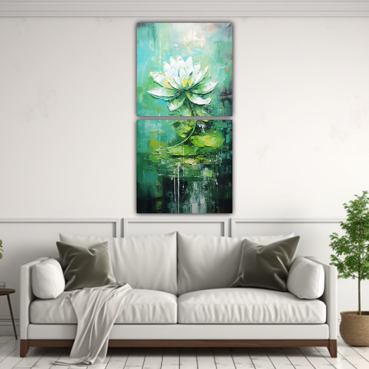 pintura-en-lienzo-estilo-escena-de-loto-verde-1