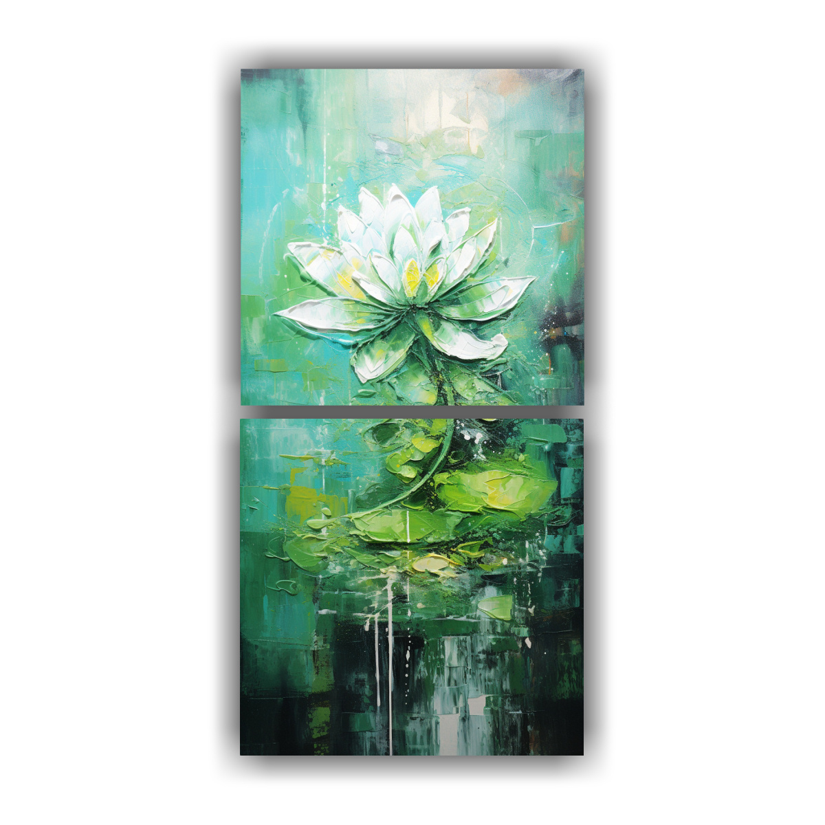 pintura-en-lienzo-estilo-escena-de-loto-verde