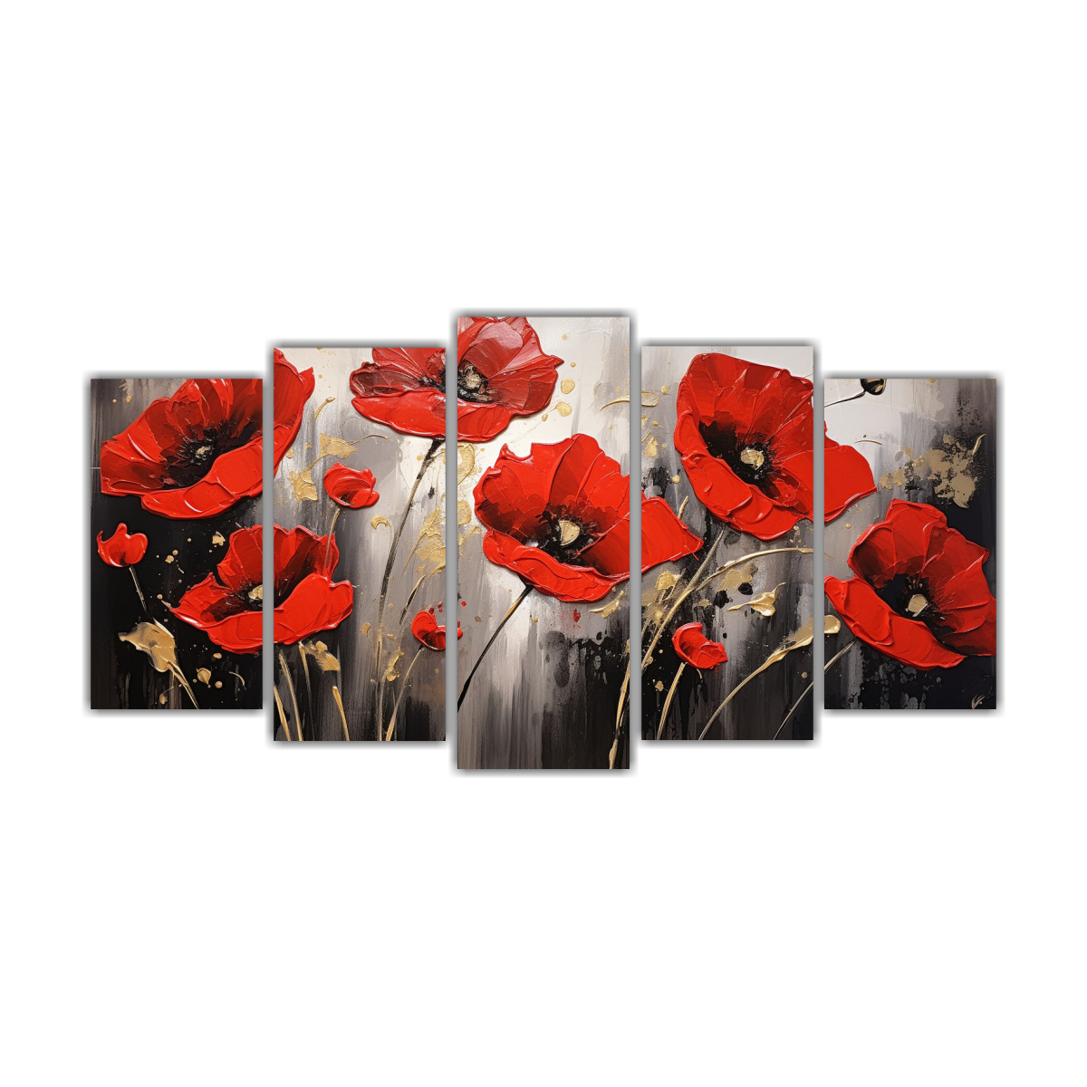 pintura-en-lienzo-estilo-galer-a-de-amapolas-negras-