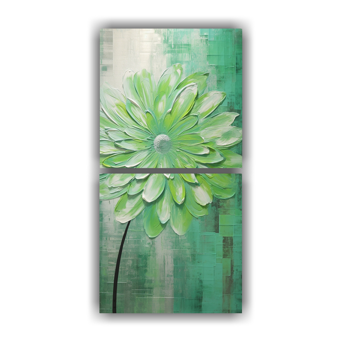 pintura-en-lienzo-estilo-galer-a-de-flor-verde