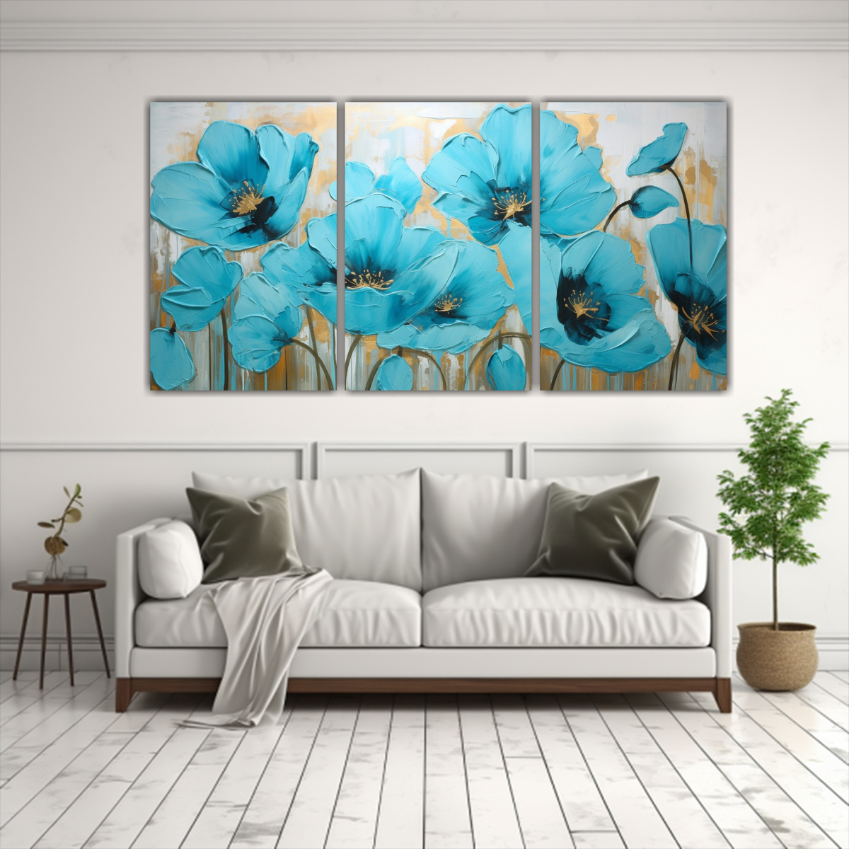 pintura-en-lienzo-estilo-turquesa-con-amapolas-poppies-en-tres-composiciones-de-colores-1