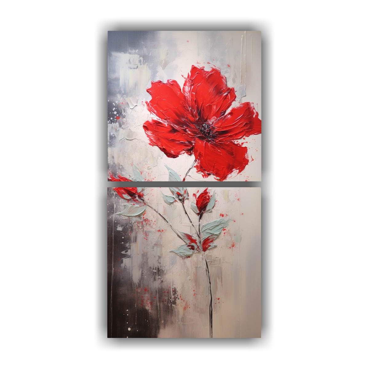 pintura-en-lienzo-estilo-vanguardia-con-flor-roja