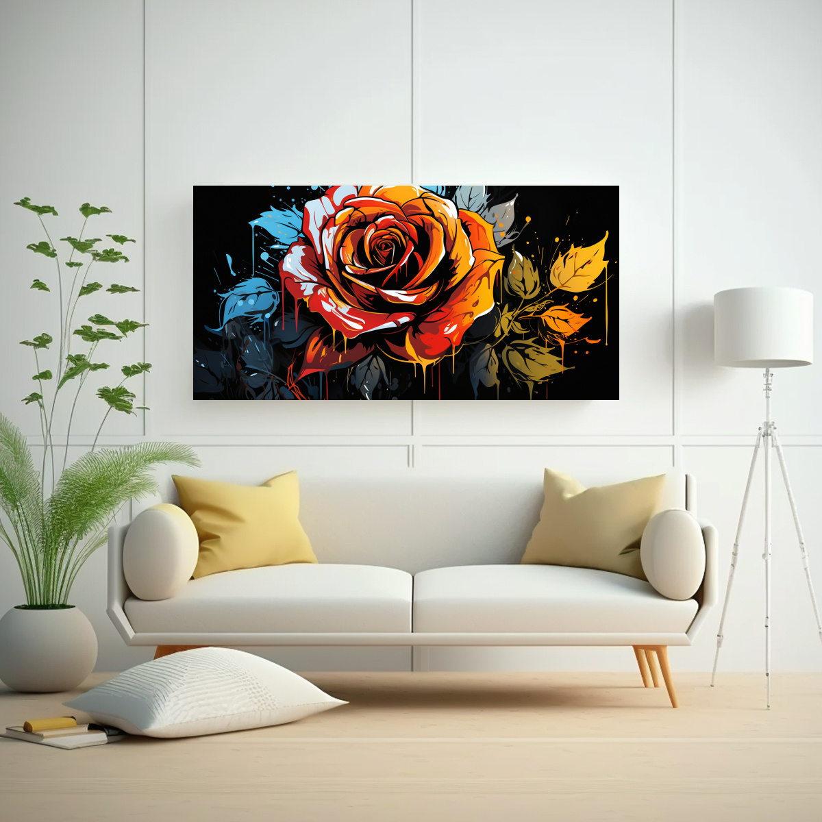 pintura-en-lienzo-sublimada-living-design-con-rosa-estilo-graffiti-1