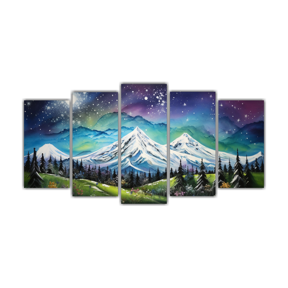 pintura-en-lienzo-vintage-de-paisaje-de-monta-a-equilibrio-de-cinco-canvas-con-estilo-elegante-