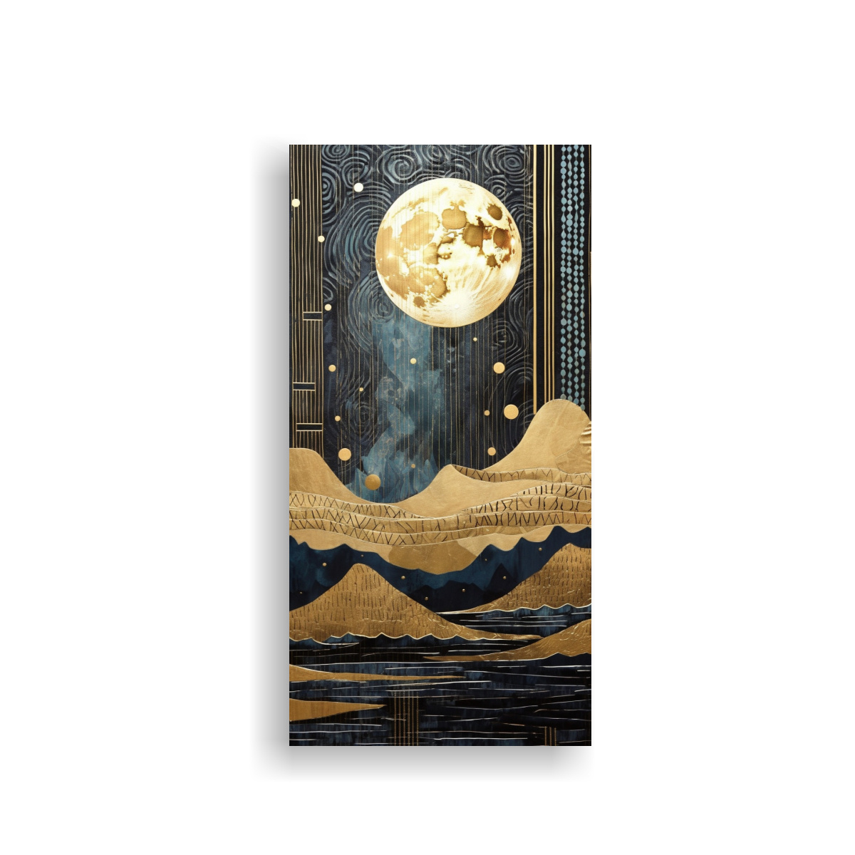 pintura-en-tela-con-impacto-visual-luna-entre-monta-as-