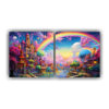 pintura-en-tela-para-sala-con-imagen-audaz-de-lisa-frank