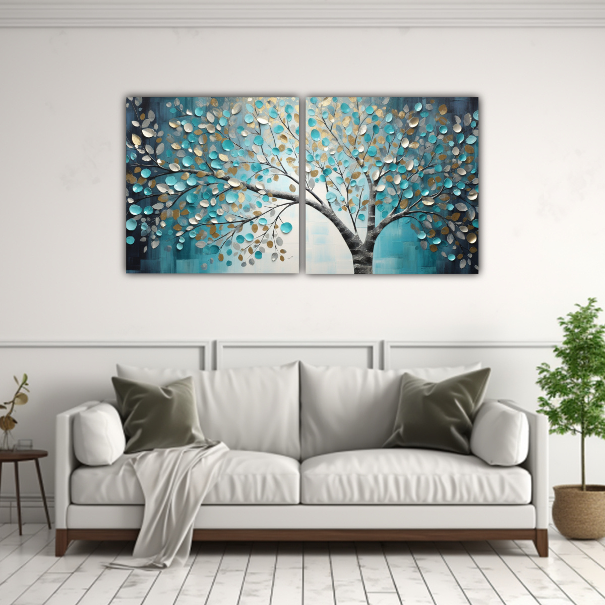 pintura-en-tela-rbol-turquesa-y-plata-de-gran-originalidad-1