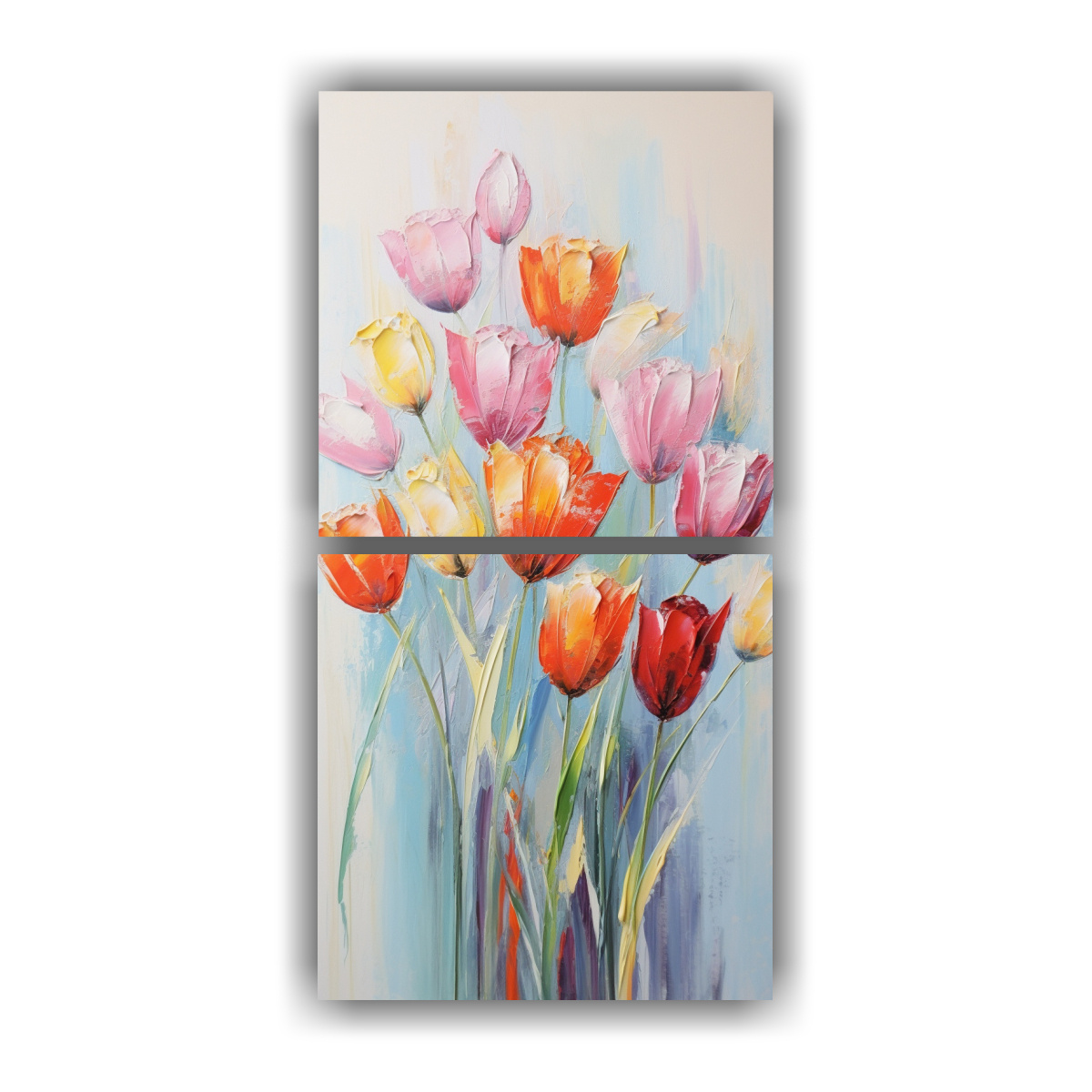 pintura-en-tela-sublimada-de-relieve-de-colores-del-arco-ris-con-tulipanes