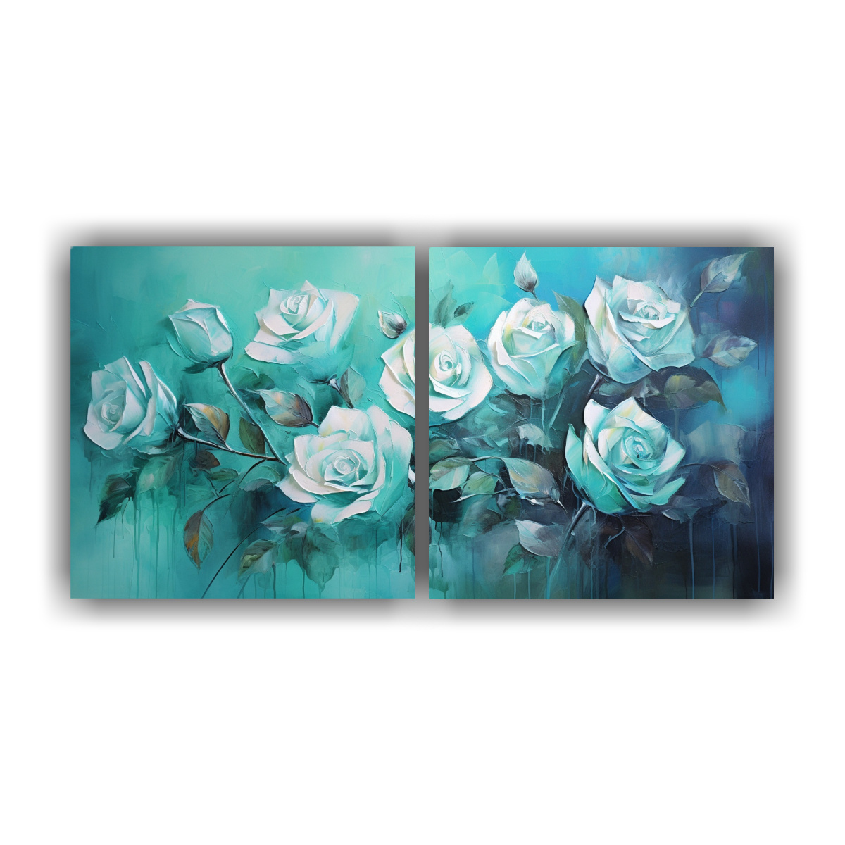 pintura-en-tela-turquesa-con-rosas-en-estilo-vanguardista