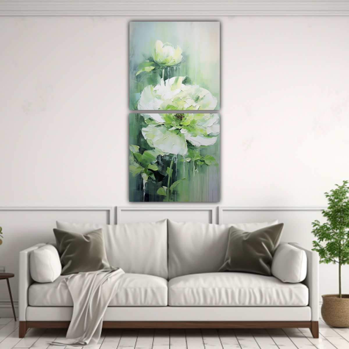 pintura-est-tica-de-dos-cuadros-de-peon-as-verdes-en-lienzo-estilo-de-decoraci-n-de-pinturas-1