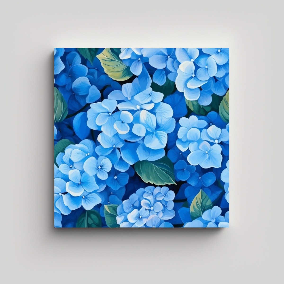 pintura-estilo-gouache-canva-abstracto-y-flores-de-hortensias-azules