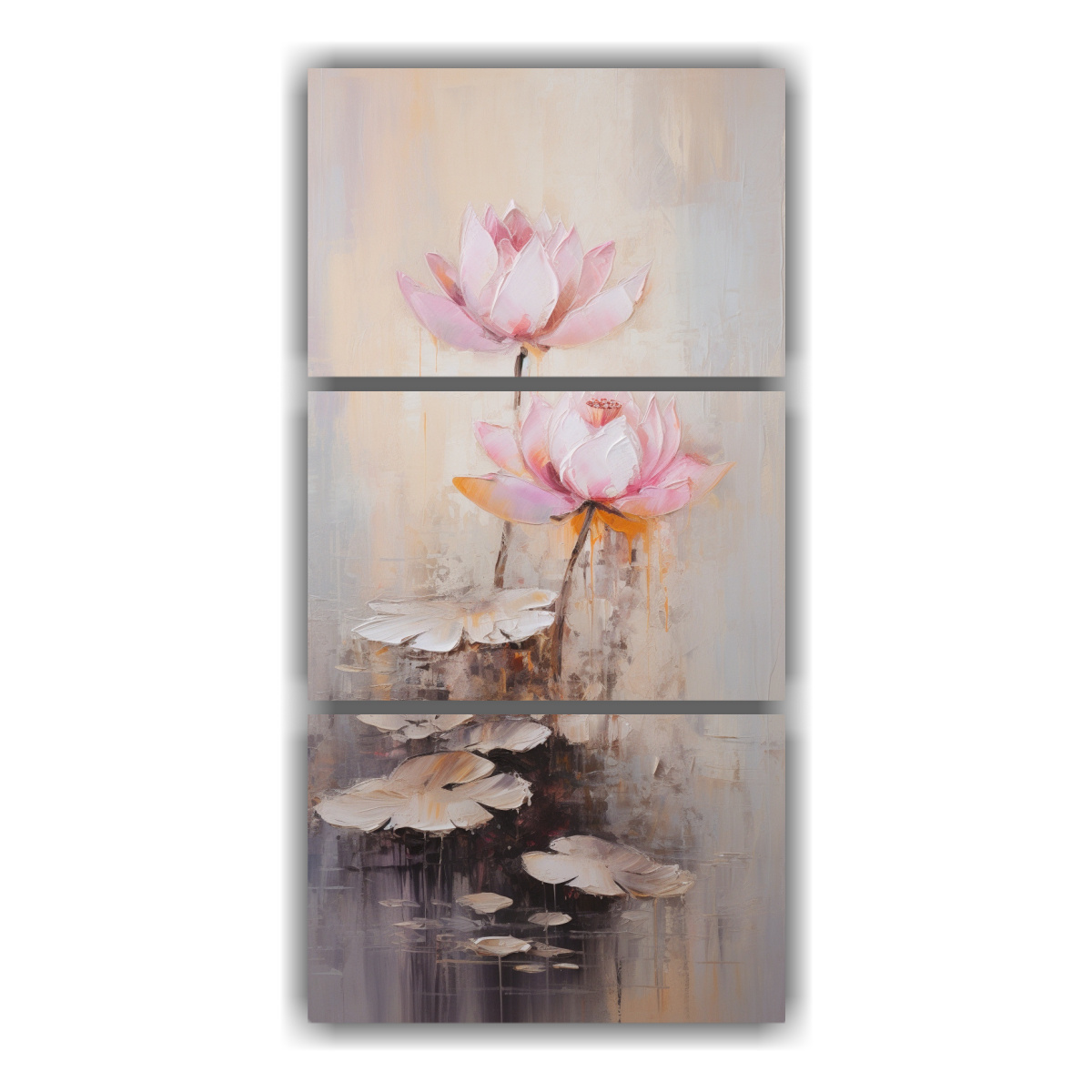 pintura-estilo-loto-rosa-en-lienzo-para-decoraci-n-del-comedor