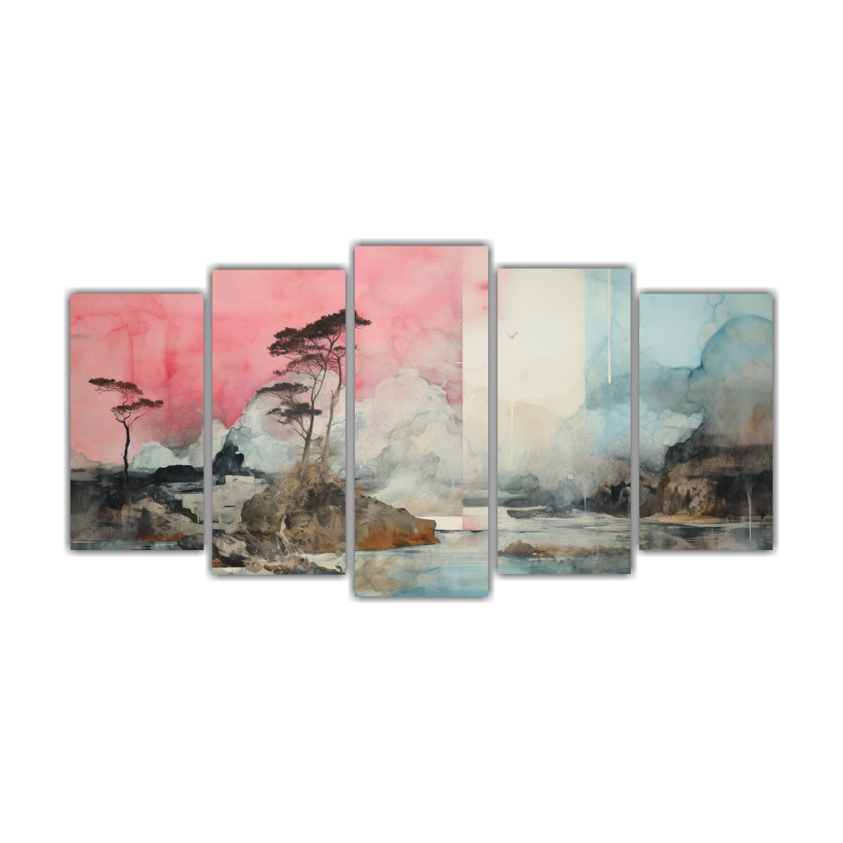 pintura-impactante-con-acuarelas-rosadas-turquesas-y-plateadas