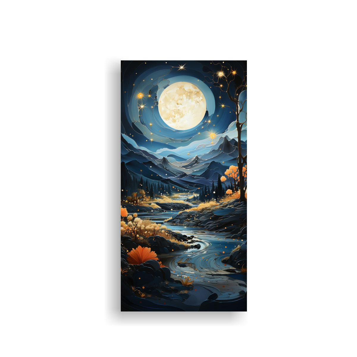 pintura-inspiradora-de-fantas-a-con-una-luna-cerca-de-las-monta-as