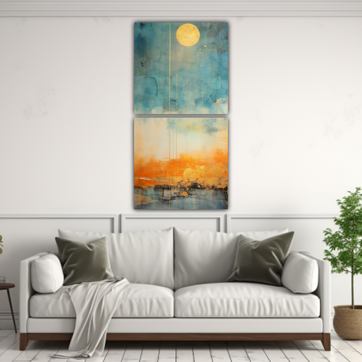 pintura-inspiradora-en-tonos-naranja-turquesa-y-dorado-para-decoraci-n-1