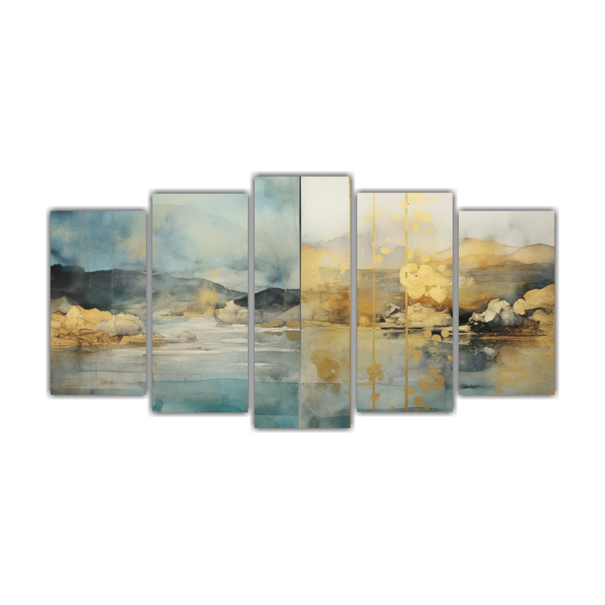 pintura-juvenil-inspiradora-en-lienzo-con-acuarela-roja-turquesa-y-dorada