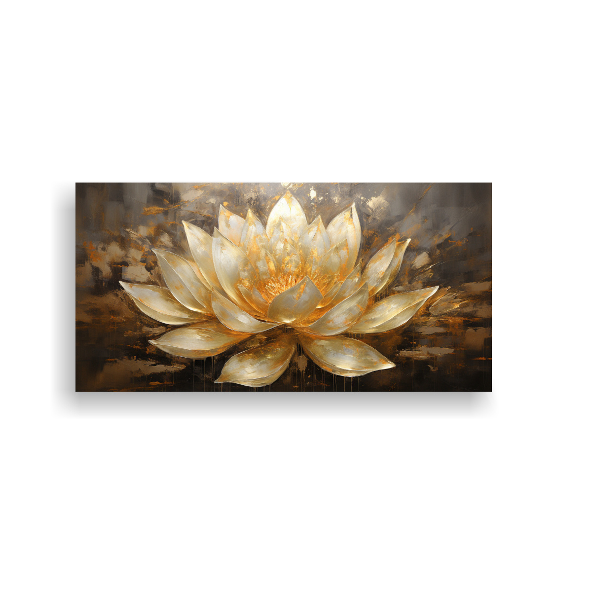 pintura-lienzo-armon-a-loto-dorado-estilo-g