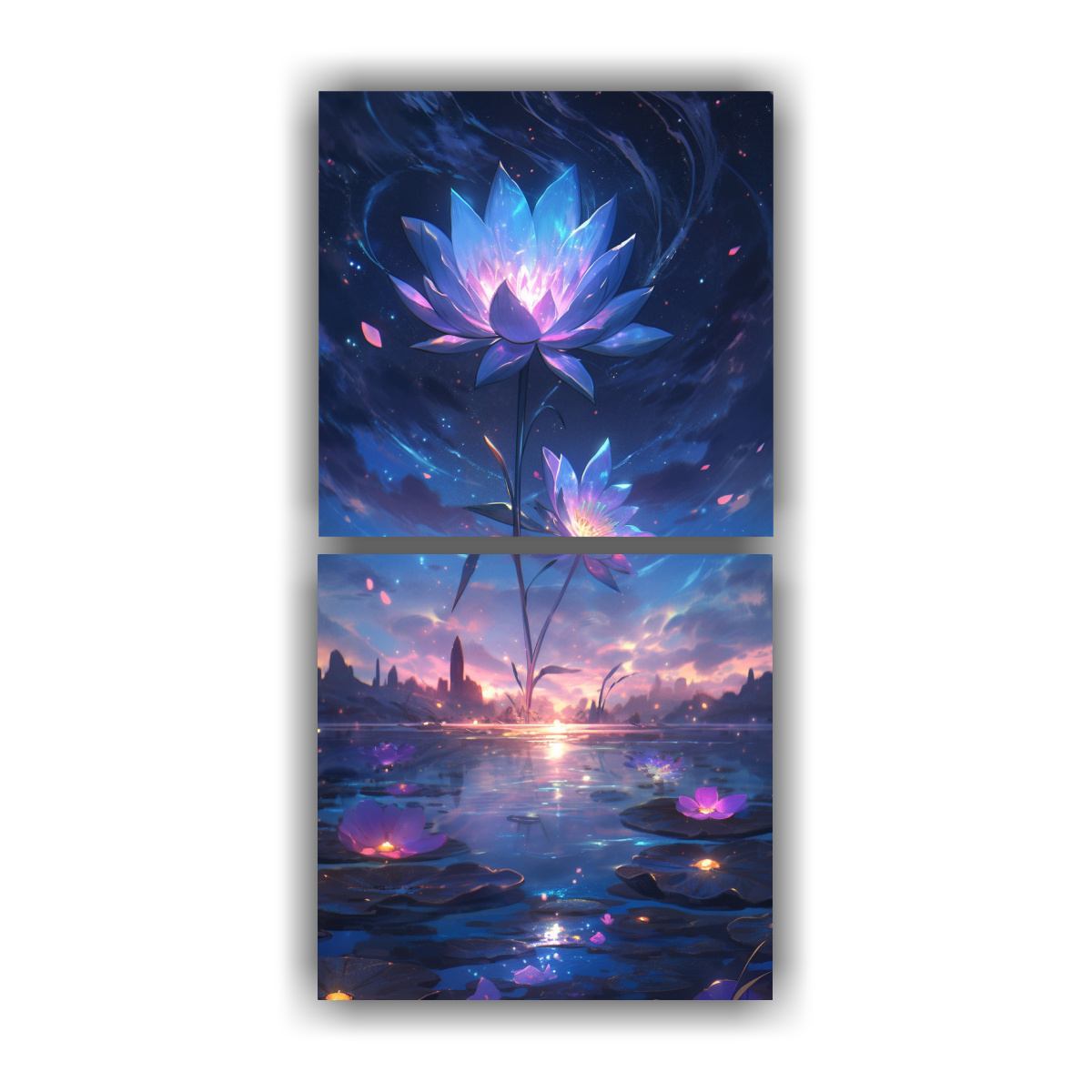 pintura-lienzo-d-ptico-tonos-vision-loto-negro-en-resplandeciente-decoraci-n