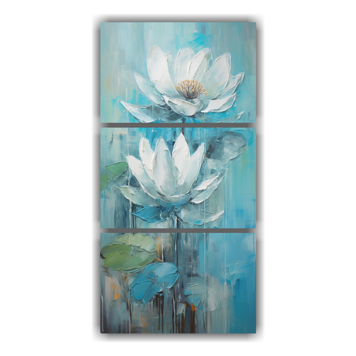 pintura-lienzo-loto-turquesa-estilo-set-3