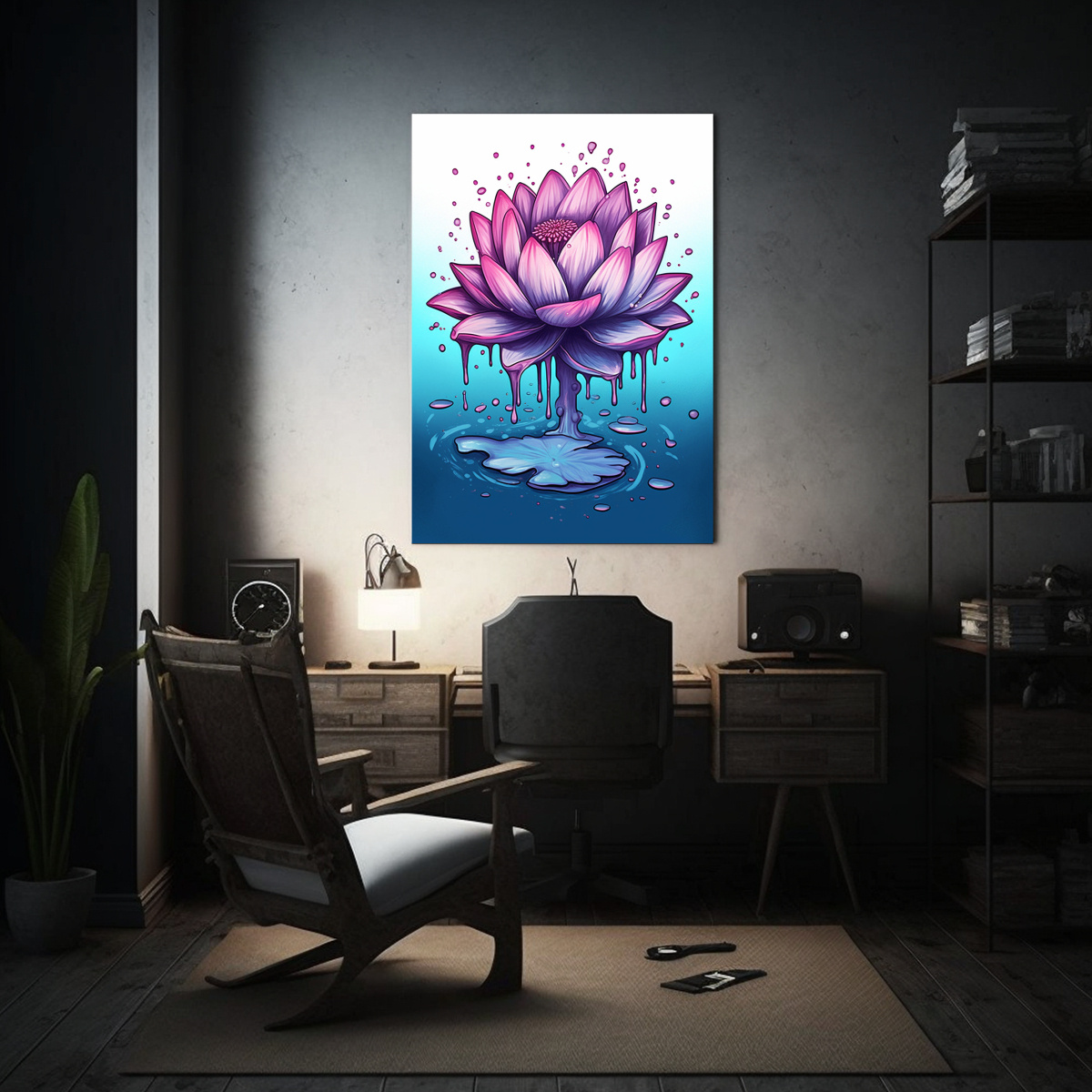 pintura-lienzo-tela-composici-n-luminosa-flor-de-loto-rosa-con-agua-estilo-detallado-ske-1-1