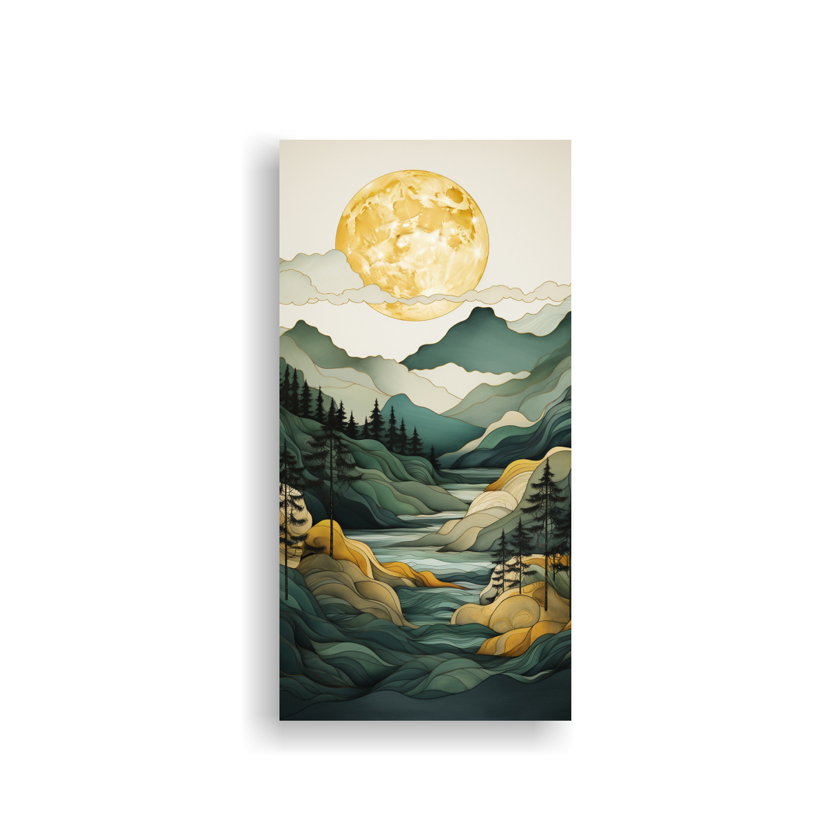 pintura-minimalista-de-monta-as-en-diferentes-tonos-de-poca