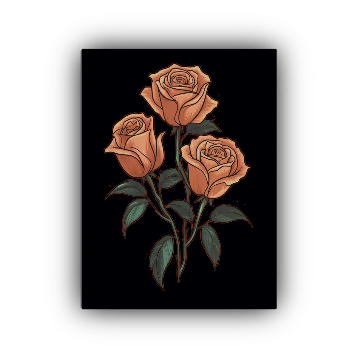 pintura-minimalista-de-rosas-en-l-nea-sobre-fondo-oscuro