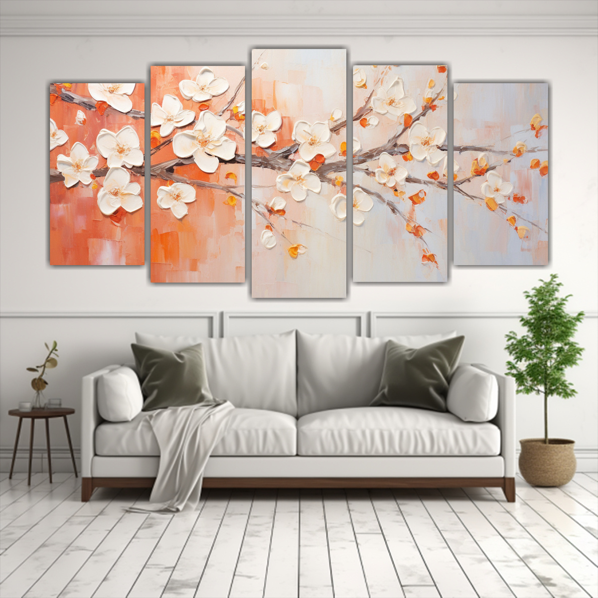 pintura-moderna-con-flores-de-cerezo-naranjas-en-lienzo-1