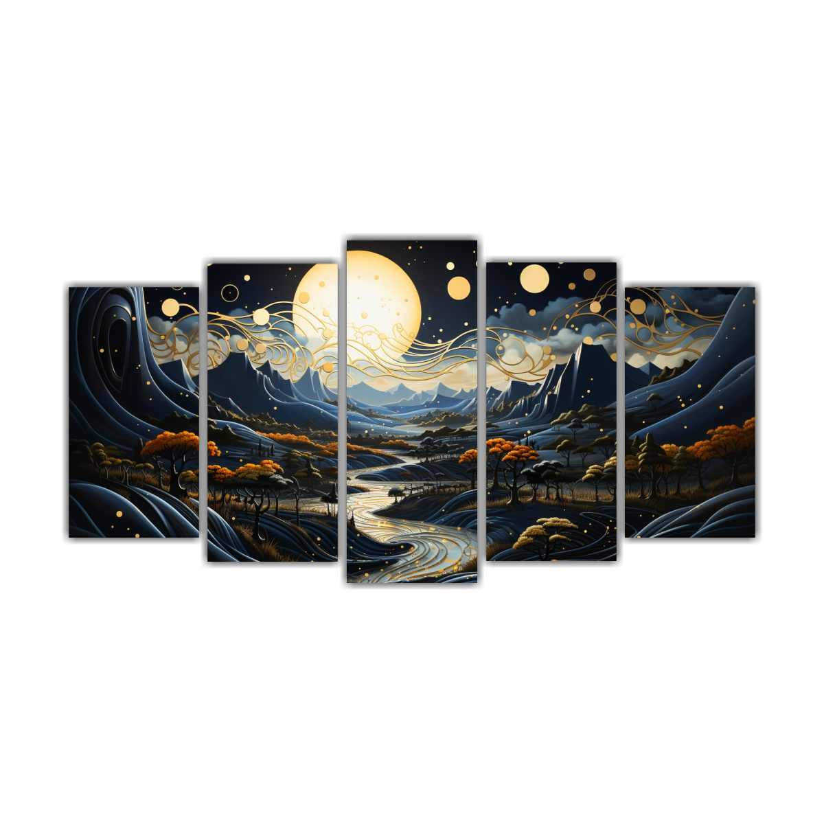 pintura-multicolor-con-luna-y-monta-as-en-tonos-decoraci-n-de-cuadros