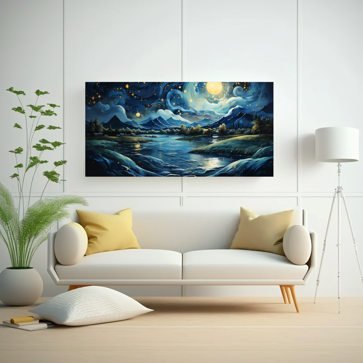pintura-mural-con-luna-y-monta-as-en-lienzo-de-tela-1