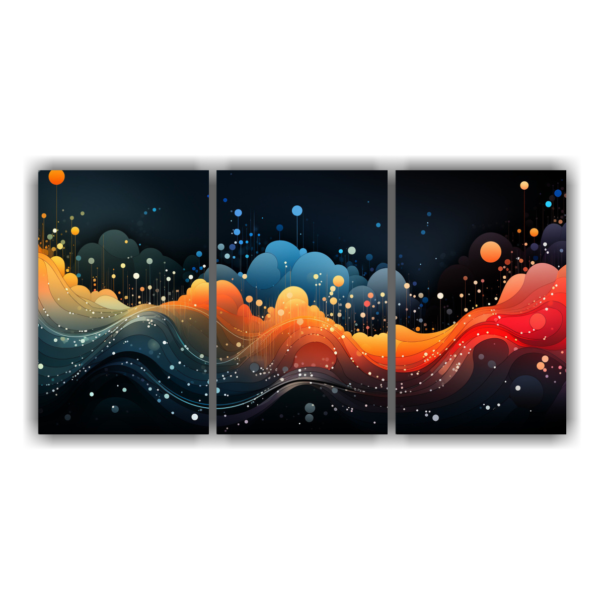 pintura-original-abstracta-geom-trica-colorida-en-negro