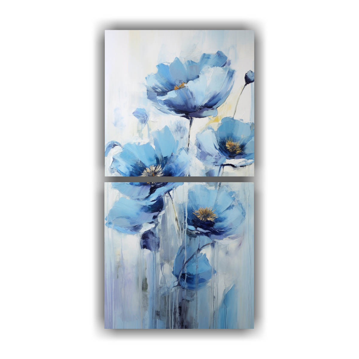 pintura-sobre-lienzo-estilo-decorativo-con-escenario-de-amapolas-azules-en-2-composiciones-de-imagen