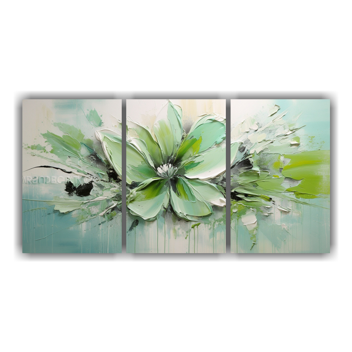 pintura-sublimada-tela-intenso-con-flores-verdes